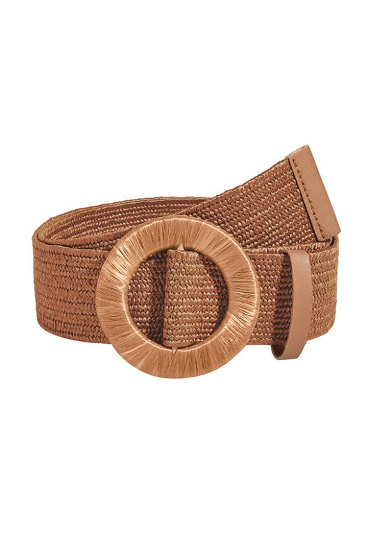 Wide woven outlet belt