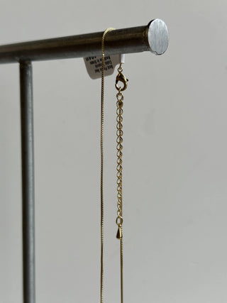 Kora Gold Plated Brass Pear Cut Drop Necklace