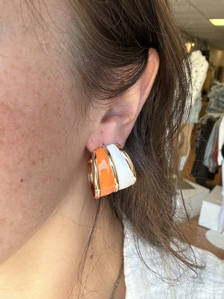 Orioles Wide Two Tone Enamel Hoops