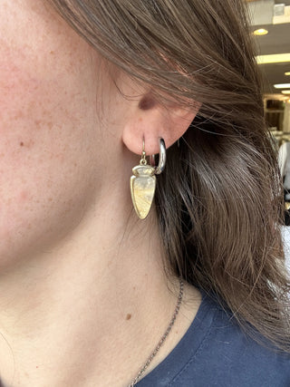 Pointed Wire Wrapped Stone Design Earring