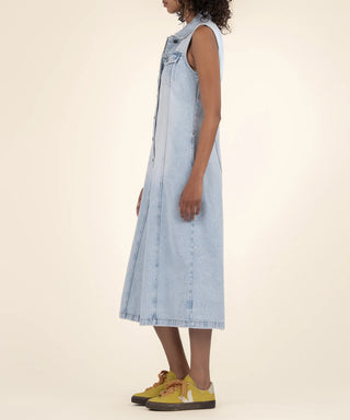 KUT from the Kloth Gretel Sleeveless Denim Shirt Dress Maxi