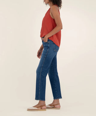 Kut from the Kloth Hester-Twist Front w/ Neck Ruffle Terracotta