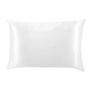Silky Satin King Pillow Case, White