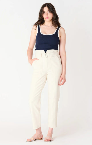 High Waisted Belted Pant Latte