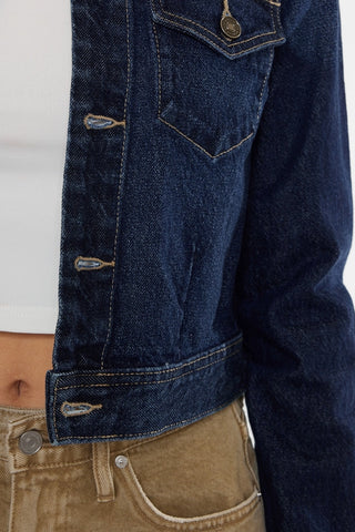 Kancan Cropped Denim Jack Dark Wash