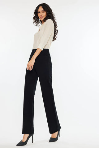 Kancan HighRise True Straight Denim Black Jean