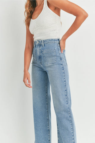 Patch Pocket Wide Leg Light