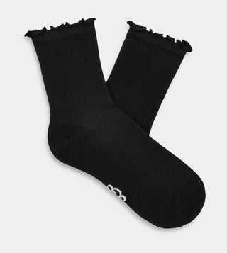 UGG Women's Karsyn Lettuce Edge Sock , Black