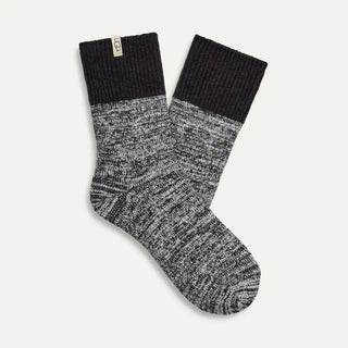 Ugg Rib Knit Slouchy Quarter Sock, Black