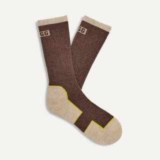 Ugg Men's Lockhart Winter Boot Sock, Burnt Cedar/White Pepper