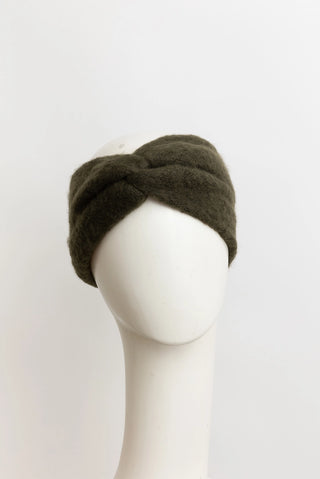 Twist Knot Boho Headband Olive