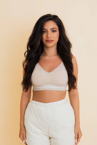 Sporty Rib Knit Soft Padded Bralette