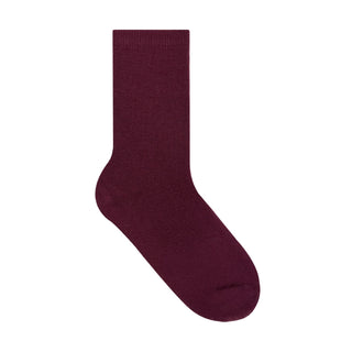 Women's Cashmere Crew Socks Lamb's Wool Wine
