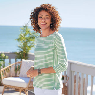 Yarn Dye Stripe Knit Top