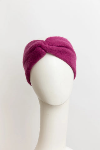 Twist Knot Boho Headband Magenta