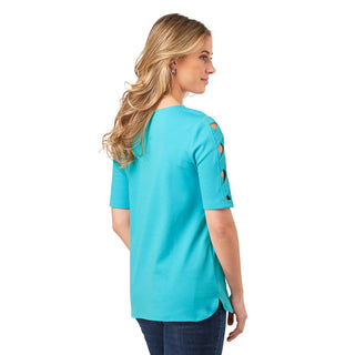 Criss Cross Ladder Sleeve Top
