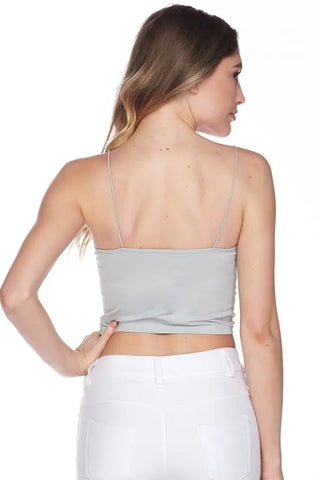 Strappy Short Cami - Seamless Bralette Scoop Neck