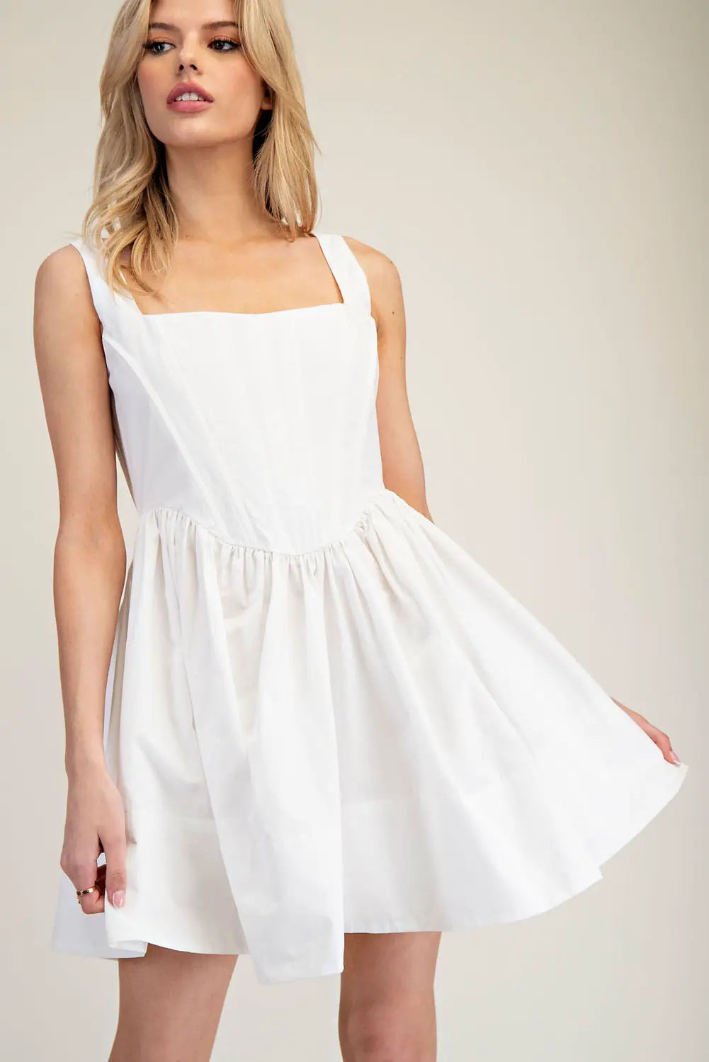 Corset Mini Dress - White Short Summer Dress Boutique 44 Corset Mini Dress - White Short Summer Dress Boutique 44