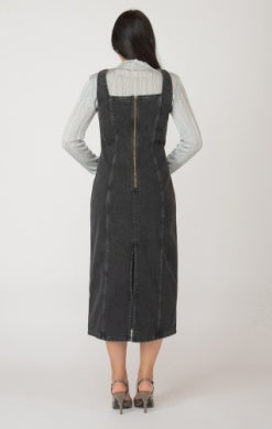 Long Denim Dress, Black Wash