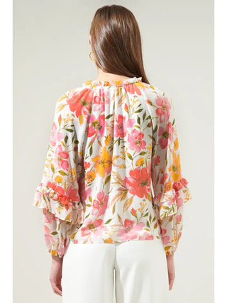 Maldonado Floral Balloon Sleeve Blouse