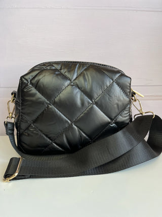 Black Puffer Crossbody Bag