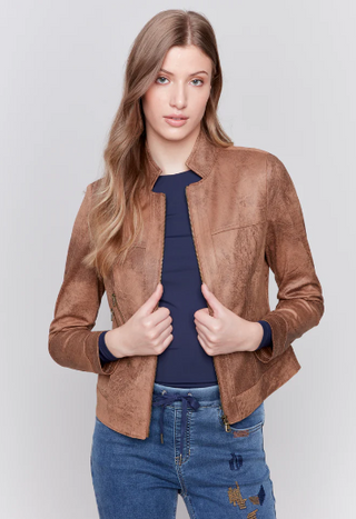 Faux Vintage Leather Jacket