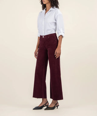 MEG HIGH RISE FAB AB WIDE LEG RAW HEM-LONG INSEAM