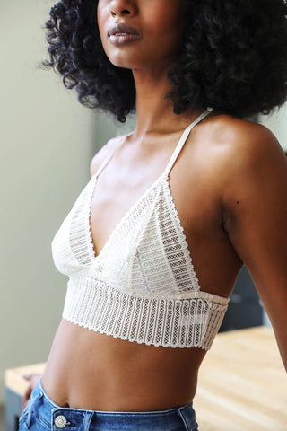 Boho Lace Racerback Bralette Adjustable Strap