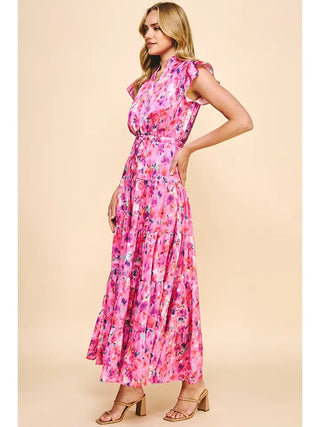 Watercolor Floral Maxi Dress