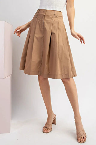 Solid A-Line Midi Skirt Coco