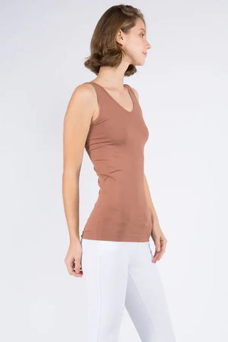 Reversible Seamless Tank Long  Length - Core Basic, Mocha