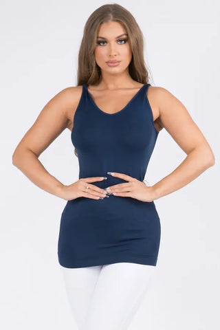 Reversible Seamless Tank Long  Length - Core Basic, Navy