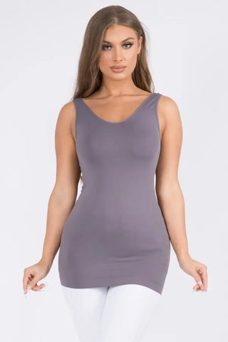 Reversible Seamless Tank Long  Length - Core Basic, Shark