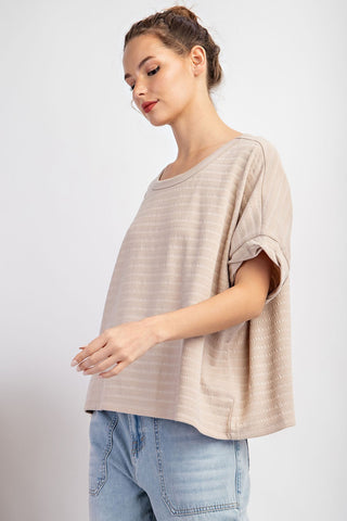 Textured Loose Fit Top