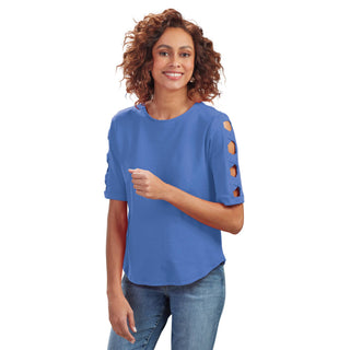 Criss Cross Ladder Sleeve Top