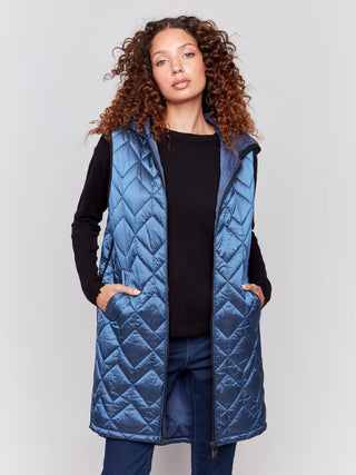 Long Quilted Puffer Vest