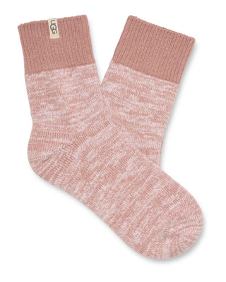 UGG Rib Knit Slouchy Quarter Sock Blush