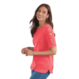 Criss Cross Ladder Sleeve Top