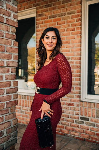 Lost + Wander Sistine Maxi Dress - Lace Mesh Longsleeves Dress