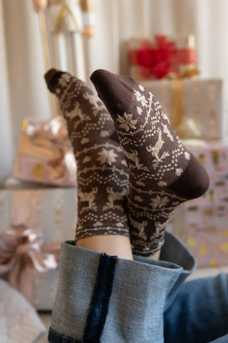 Women's Crew High Pleat Socks Charcoal