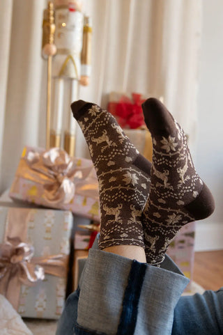 Women's Crew High Pleat Socks Charcoal