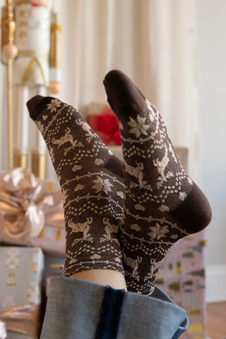 Women's Crew High Pleat Socks Charcoal