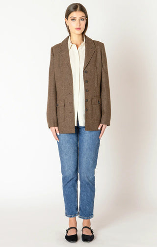 Dex Utility Blazer Brown Tweed