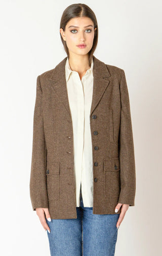 Dex Utility Blazer Brown Tweed