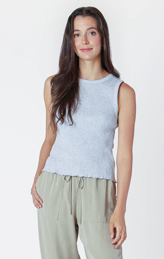 Sleeveless Tank Top Light Heather Gray