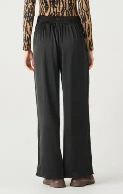 Black Tape High Waist Satin Wide Leg Pant