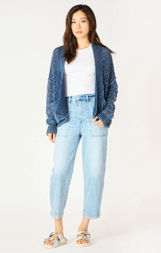 Dex Washed Indigo Cotton Cardigan