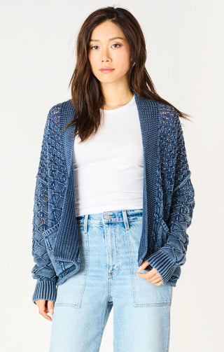 Dex Washed Indigo Cotton Cardigan