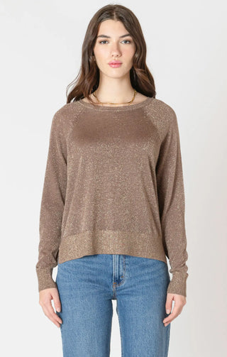 Taupe Shimmer Raglan Dressy Sweater