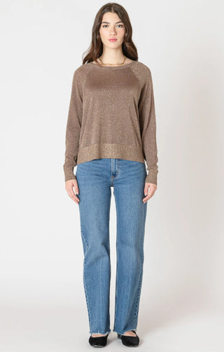 Taupe Shimmer Raglan Dressy Sweater
